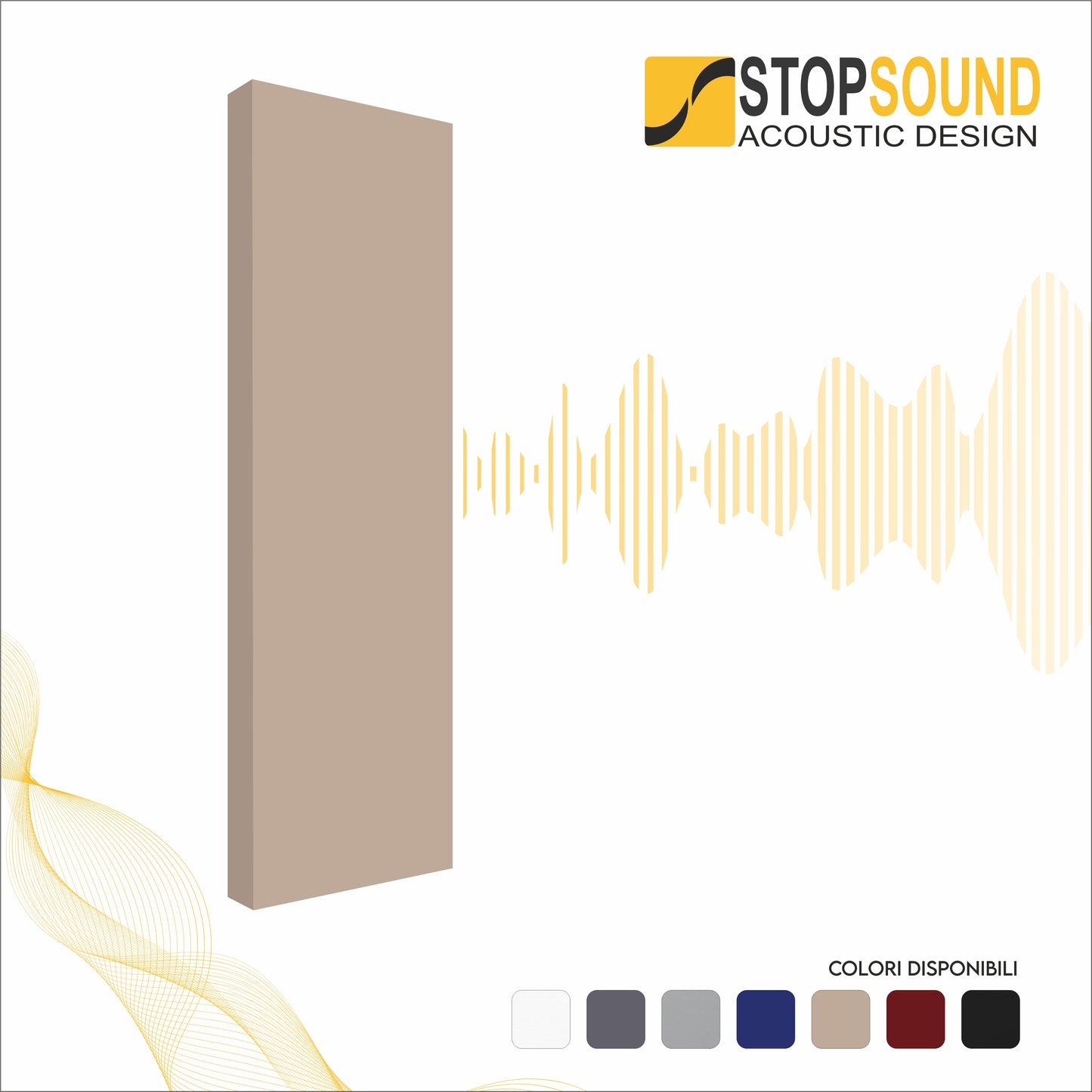 Stop Sound Pannello Acustico Fonoassorbente 180x50x5 cm